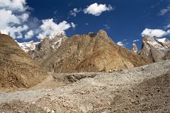 08 Uli Biaho, Trango Nameless Tower, Great Trango Tower From Baltoro Glacier Between Paiju And Khoburtse.jpg